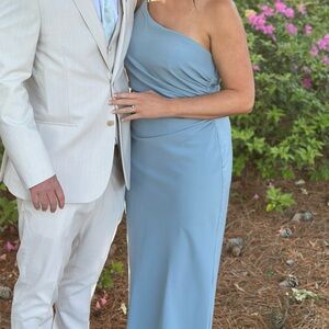 Revelry French Blue Jade Crepe material size 14